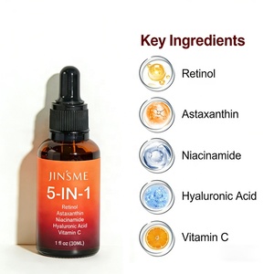 Suero Revitalizante Antienvejecimiento 5 en 1 Personalizado, Niacinamida, Astaxantina, 30 ml, Vitamina C, Ácido Hialurónico, Blanqueador Facial, Hidratante - Product Image 3