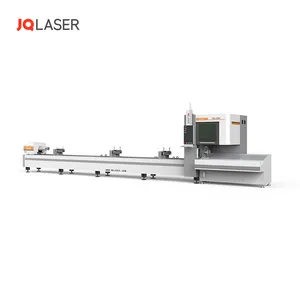 מכונת חיתוך לייזר צינור מתכת JQ 6 מ' 8 מ' אוטומטית לחלוטין מכונת חיתוך לייזר צינור 15-160 מ""מ