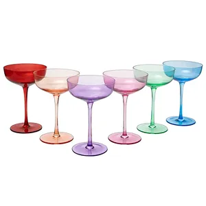 Nhà sản xuất tùy chỉnh 400ml không thể phá vỡ nhựa Martini Glass màu uống cup