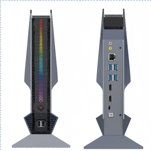 13TH Game Mini Pc Core I9 13900HX 12900H RTX4060 8G RTX 4070 8G 2xDDR5 M.2 NVME TYPE-C 2xHD 4K Desktop Gaming Pc AX WIFI WIN11