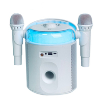 Aoolif-Altavoz bluetooth para karaoke, dispositivo con dos micrófonos inalámbricos de 20W, bt5.0, rgb