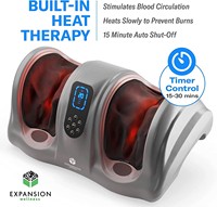 Elektrischer Beheizter Roll- und Vibrationsmassagegerät für Füße mit Luftkompression und Musikfunktion im Tragbaren Design