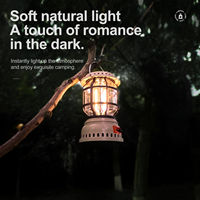 Extérieur ABS Corps Rechargeable Camping LED Lanterne Portable IP65 Étanche Lumière Chaude Jardin Lumière Solaire Lumière