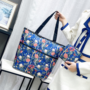Portable <b>Foldable</b> Shopping <b>Bag</b> Cartoon Print Oxford Cloth Large Capacity Supermarket Shoulder Handbag - Product Image 4