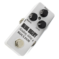 Pédale d'effet de guitare électrique professionnelle mini portable, distorsion, surcharge, delay, chorus, vibrato, en métal durable, fabriquée en Chine