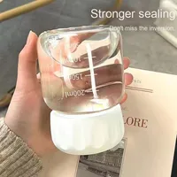 Portable Compact Mini Handheld Shaker Cup Verre Drinkware Résistant À La Chaleur pour Étudiant Internet Célébrité Lait Café Idée Cadeau