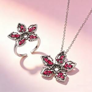 Collier et pendentif ajustables Demogorgon à l'envers, en alliage tendance, inspiré de <span class=keywords><strong>Stranger</strong></span> <span class=keywords><strong>Things</strong></span> – Vente chaude - Product Image 4