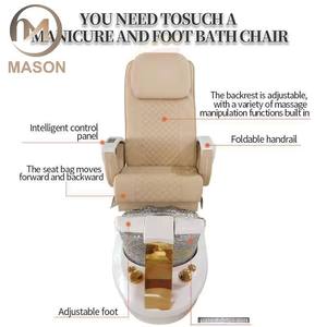 Fauteuil de pédicure professionnel de luxe moderne avec massage, bain à remous, siège inclinable et drainage automatique pour manucure et soins des ongles - Product Image 4