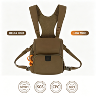 Sac de poitrine tactique imperméable pour la chasse en plein air, avec harnais pour jumelles, poche de rangement avant, pochette pour télémètre, système MOLLE