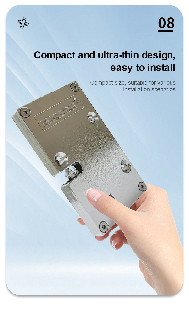 11mm Anti-pry Ultra-slim Smart Electric Door Lock Retaining HLD9912 Anti-theft Waterproof For Parcel Locker And Storage Cabinet · image 3