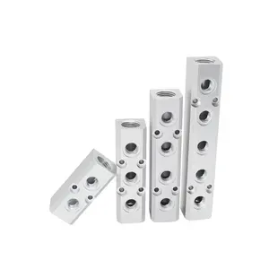 Khối Khí Nén Bằng Nhôm Khí Nén 3/8 "Đầu Vào X 1/4"