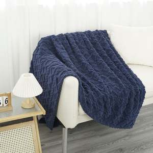Soft Fuzzy Jacquard Sherpa Twin Blankets for <b>Couch</b> - Cozy Fleece Bed Blanket for Girls Women, Warm Cute <b>Small</b> Gift for Spring - Product Image 2