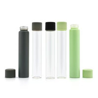 Tubes en verre pour fleurs sur mesure, avec bouchon à vis CRC résistant aux enfants, flacons en verre transparents, emballage pour fleurs séchées, flacon de stockage vide