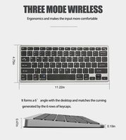 Keyboard Bluetooth Nirkabel Abs Portabel Ramping untuk Mac PC iPhone iPad IOS Android Windows