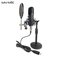 Microphone de jeu USB à condensateur pour ordinateur de bureau MY MIC Bm700uz, microphone USB pour PC, enregistrement YouTube avec support