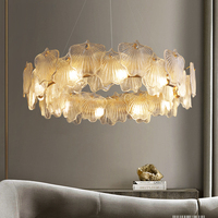 Plafonnier Led de luxe en verre, design Vintage, design français, éclairage moderne, luminaire décoratif de plafond, idéal pour un salon, un hôtel
