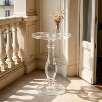 Table basse et table d'appoint modernes en acrylique transparent pour l'ameublement et la décoration intérieure