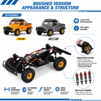 Vente en gros RGT Explorer 136161DF 1/16 2.4G Voiture RC modèle métallique Rock Crawler Monster Truck 4x4 Prête à l'emploi