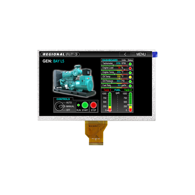 9 Inch TFT LCD Screen Display Module  with 800x480 Resolution 50Pins TTL Interface for Industrial LCD Panell