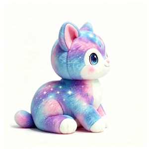 Peluche de chat galaxie personnalisée, peluche de chat pastel, peluche de chat arc-en-ciel, peluche de chat colorée, peluche de chat mignonne - Product Image 3