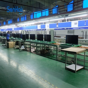 Convoyeur à chaîne à trois vitesses semi-automatique en alliage d'aluminium Sanhok, contrôlé par PLC, pour l'assemblage d'écrans de télévision - Product Image 2