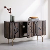 Buffet en bois sculpté moderne italien pour salon et salle à manger