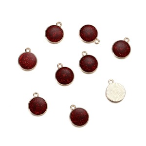 จี้โลหะผสมสีลูกกวาดทรงกลมขนาด 12 มม. สำหรับทำเครื่องประดับ - Product Image 4