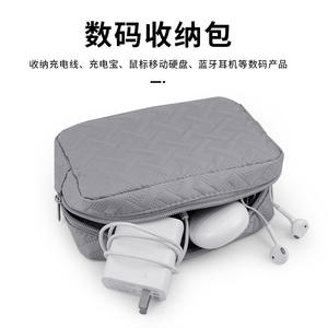 Dropshipping Service Digital Accessories Organizer <b>Bag</b> <b>Large</b> Capacity Portable Cosmetic Pouch For Skincare And Makeup <b>Storage</b> - Product Image 5