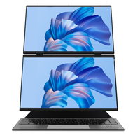 Yeni Sıcak Fırsatlar Kablosuz Intel 14"+14" 2K Çift Dokunmatik Ekranlı Oyun Dizüstü Bilgisayarı Windows 11 16/32GB RAM SSD İngilizce Klavye Metal Gövde