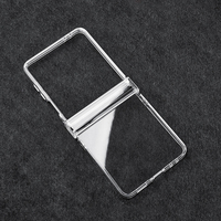 Coque de téléphone rigide transparente en PC pour Samsung Galaxy Z Flip8 Flip7, avec charnière, pour Z Flip 8 7 6 5, étui arrière brillant transparent