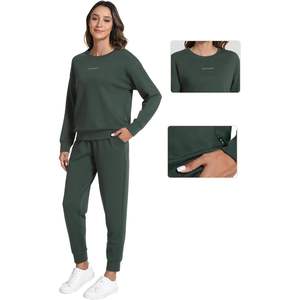 Ensemble de survêtement 2 pièces pour femme, col rond, avec poches, tailles S-XXL - Product Image 2