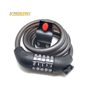 Accessoires de vélo, serrure à code pour <span class=keywords><strong>trottinette</strong></span> électrique <span class=keywords><strong>Xiaomi</strong></span> M365/Pro, pièces de rechange, sécurité universelle, <span class=keywords><strong>antivol</strong></span>, longueur 1.2m - Product Image 1