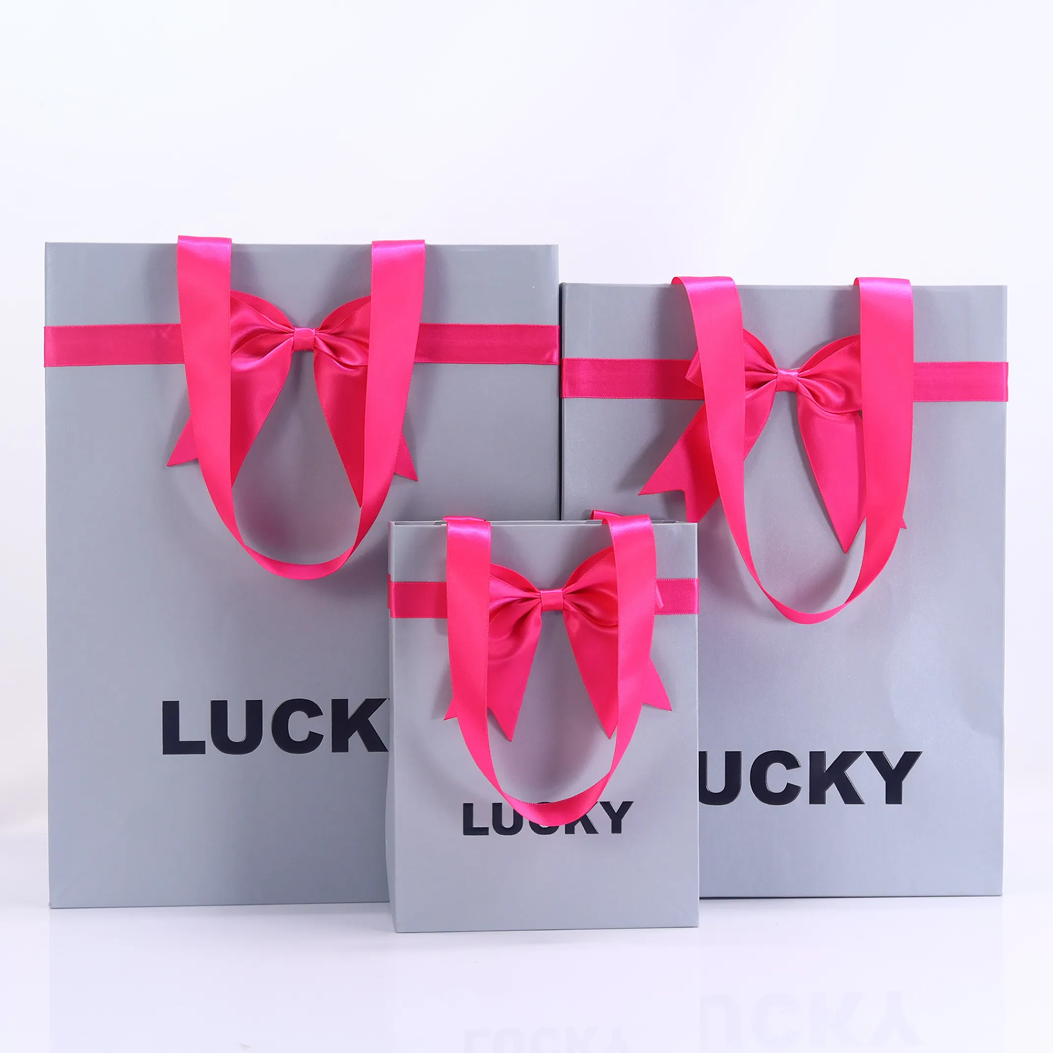 Famous Brand Gift Custom Shopping Printed grey Cheap Price Customized Bowknot Small paper bags for packaging female underwear