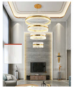 Lớn Tùy Chỉnh Pha Lê Mặt Dây Chuyền Đèn Sau Hiện Đại Thông Tư LED Đèn Chùm Sắt Cơ Thể Tiết Kiệm Năng Lượng Treo Đèn Nhà Văn Phòng - Product Image 6