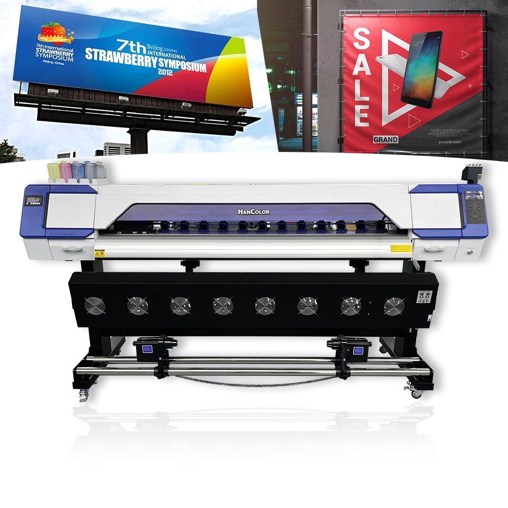 Eco Solvent Printer HC-1600 - 1.6m eco solvent printer: 1440dpi, waterproof outdoor ink, 2-3yr durability, take-up reel. Ideal for banners & vehicle wraps. CE certified, factory price.