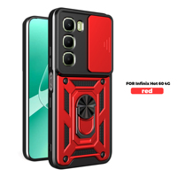 Étui de téléphone à fenêtre coulissante pour la série Infinix Hot - Coque de protection antichoc pour la série Tecno et Infinix Hot 60 Pro