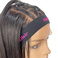 Bandeau élastique pour cheveux avec logo personnalisé pour perruque sans colle, bande de fusion réglable antidérapante, vente en gros