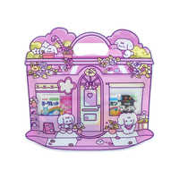 Sac à fermeture éclair en forme de maison pour chiot mignon, pochette portable à motif de dessin animé pour collations, bonbons et cadeaux, idéal pour les fêtes d'anniversaire des enfants