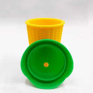 แก้วน้ำซิลิโคนรูปข้าวโพด ดีไซน์ใหม่ ปลอดสาร BPA ความจุ 300 มล. - Product Image 3