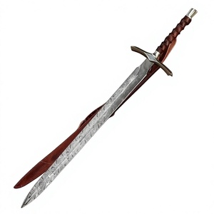 Espada de Acero Inoxidable con Hoja Recta, Cuchillo de Grado Industrial, Espada Coleccionable para Exhibición en Pared, en Venta a Precio Accesible - Product Image 5
