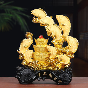 Statua Mascotte Pesce Portafortuna <span class=keywords><strong>2026</strong></span> per Decorazione Casa, Soggiorno, Ingresso, Cantinetta, Ufficio, Negozio, Regalo di Inaugurazione - Product Image 1
