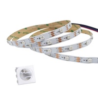 Bande LED RGB adressable SMD5050 DC12V 30 LED 30 Pixels/M 1 LED 1 Coupure Signal de reprise par point de rupture Continuité sans coupure Effets dynamiques