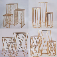 3 pièces Supports à gâteaux cylindriques en métal pour fleurs de mariage, Socles de présentation pour table de desserts, Centre de table pour gâteaux de mariage et fournitures de fête