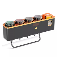 Organisateur d'Accessoires de Salle de Bain Mural avec Support de Brosses à Dents UV et Distributeur Automatique de Dentifrice