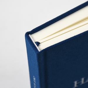 Custom Embossed Navy Blue Hardcover Journal Premium Sewing Bound Lined Notebook Ribbon Bookmark Luxury <strong>Office</strong> Paper <strong>Printing</strong> - Product Image 2