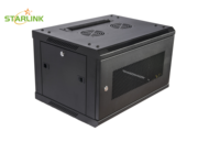 Armoire réseau murale Starlink 6U, rack 19 pouces, 600x450x370mm, en acier laminé à froid SPCC, pour serveur de données
