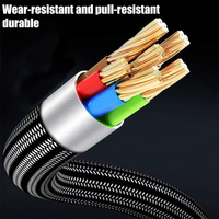 Kustom 2025 keluaran baru transparan 240W kabel USB Tipe C untuk Laptop/Tablet PD pengisian cepat 10A kabel Data jaket nilon