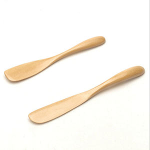수제 일본 미니 천연 대나무 나무 땅콩 나무 치즈 버터 나이프 스프레더 - Product Image 1