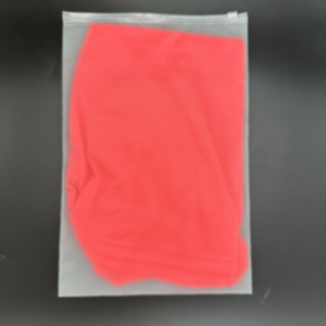 Custom semi-transparent plastic bag with zipper for clothing