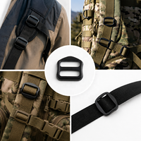 Sangle d'épaule réglable en métal noir mat robuste avec boucle à trois glissières et petite sangle porte-clés pour appareil photo et bagages